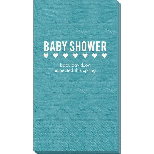 Baby Shower with Hearts Bali Guest Towels